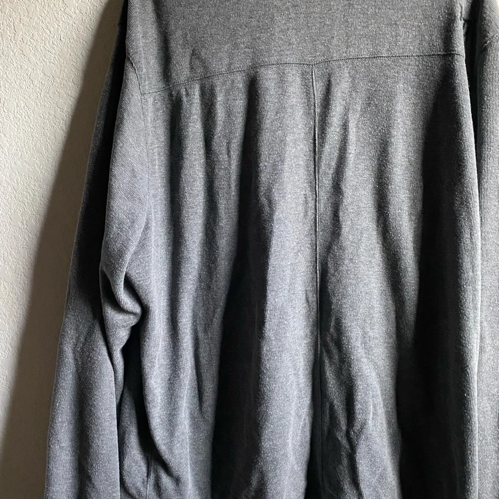Harley Davidson Gray and Black Henley Long Sleeve 3 Button Pullover Sweater 2XL